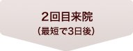 2回目来院（最短で3日後）